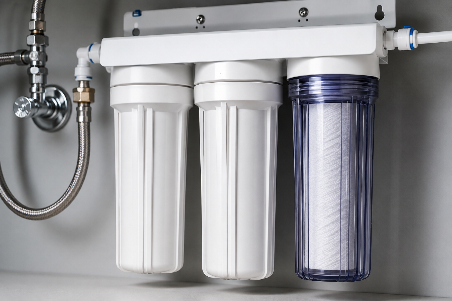 Commercial restroom water filtration system